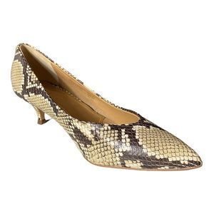 New Vionic Josie Kitten Heel Snakeprint Pump Shoes